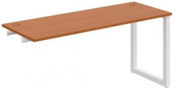 Pracovný stôl UNI O, k pozdĺ. reťazeniu, 160x75,5x60 cm, čerešňa/biela