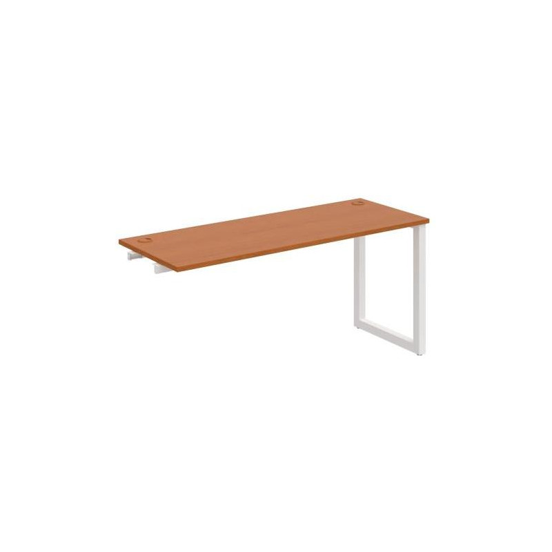 Pracovný stôl UNI O, k pozdĺ. reťazeniu, 160x75,5x60 cm, čerešňa/biela