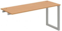 Pracovný stôl UNI O, k pozdĺ. reťazeniu, 160x75,5x60 cm, buk/sivá