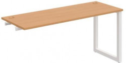 Pracovný stôl UNI O, k pozdĺ. reťazeniu, 160x75,5x60 cm, buk/biela