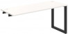 Pracovný stôl UNI O, k pozdĺ. reťazeniu, 160x75,5x60 cm, biela/čierna