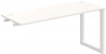 Pracovný stôl UNI O, k pozdĺ. reťazeniu, 160x75,5x60 cm, biela/biela