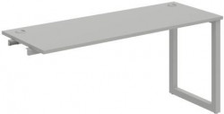 Pracovný stôl UNI O, k pozdĺ. reťazeniu, 160x75,5x60 cm, sivá/sivá