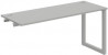 Pracovný stôl UNI O, k pozdĺ. reťazeniu, 160x75,5x60 cm, sivá/sivá