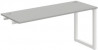 Pracovný stôl UNI O, k pozdĺ. reťazeniu, 160x75,5x60 cm, sivá/biela