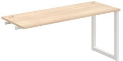 Pracovný stôl UNI O, k pozdĺ. reťazeniu, 160x75,5x60 cm, agát/biela