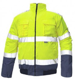 Bunda bezpečnostná CLOVELLY PILOT HV žltá/navy M