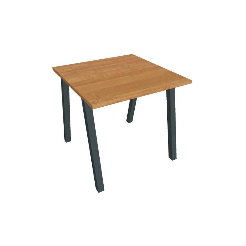 Pracovný stôl UNI A, 80x75,5x80 cm, jelša/čierna