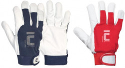 Rukavice pracovné, kombinované PELECANUS, červené/modré veľ. 11/XXL