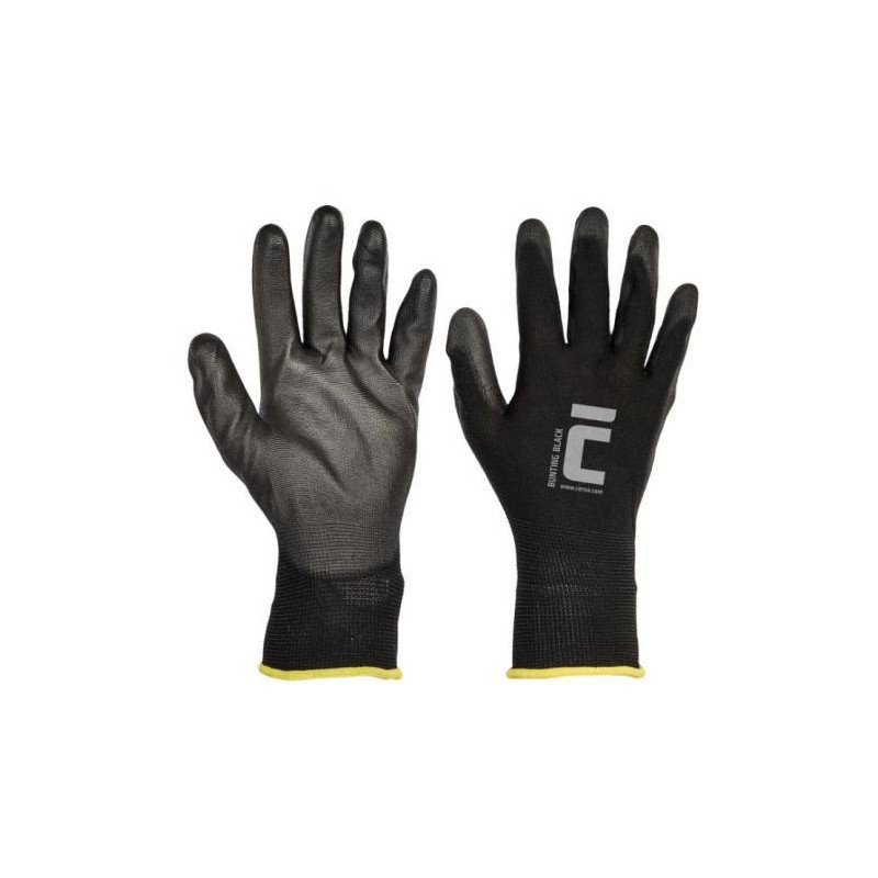 Rukavice nylónové BUNTING BLACK, veľ. 8/M