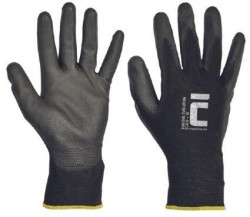 Rukavice pletené, bezšvové, polyester. Bunting Black Evolution, veľ. 9/L