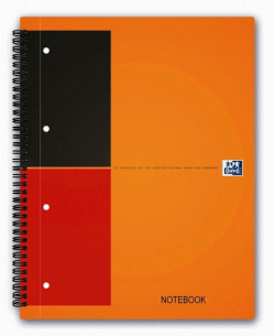 Blok Oxford International, pevné dosky, A4+, linajkový