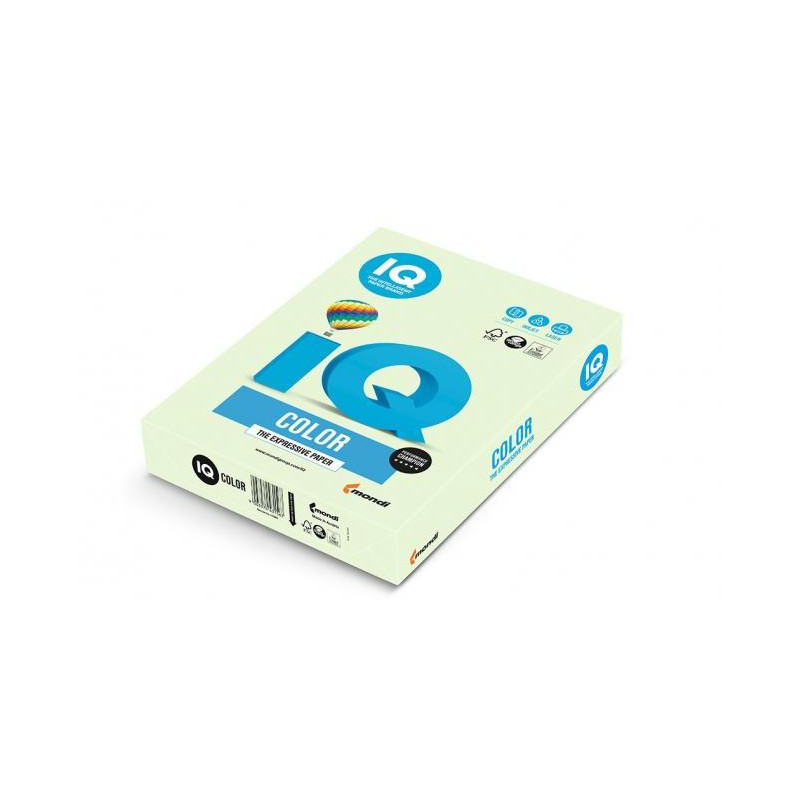 Farebný papier IQ color zelená pastelová GN27, A4, 80g