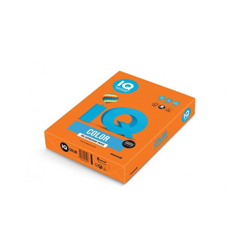 Farebný papier IQ color oranžový OR43, A4, 80g