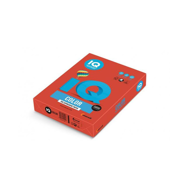 Farebný papier IQ color CO44 korálovočervená, A4, 80g