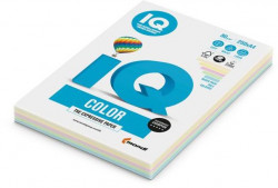 Farebný papier IQ color 5x50 mix pastelové farby, A4, 80g