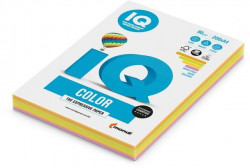 Farebný papier IQ color 4x50 mix neónové farby, A4, 80g