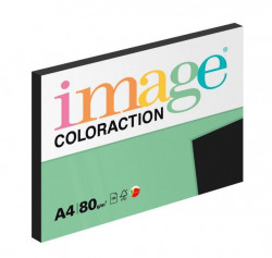 Farebný papier Image Coloraction, A4, 80g, čierny, 100 hárkov