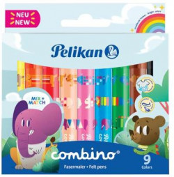 Sada popisovačov Pelikan Combino 411 9 farieb