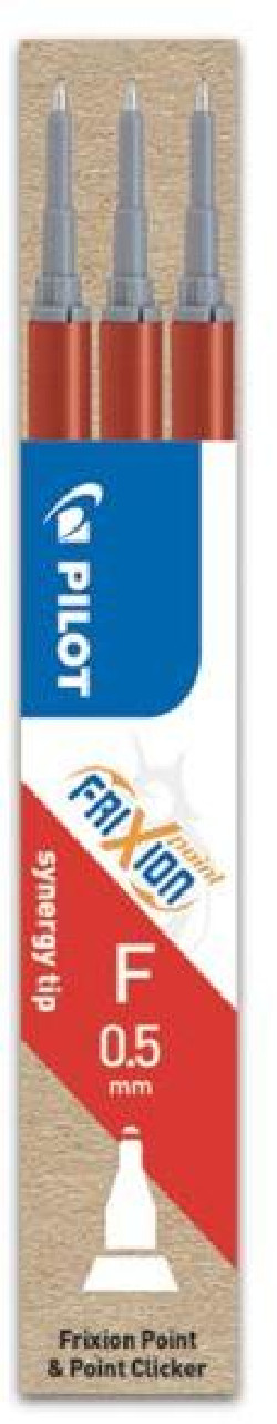 Náhradná náplň do gumovacieho rollera PILOT Frixion Point 0,5mm červená 3ks