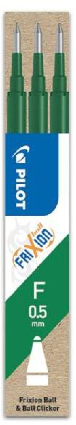 Náhradná náplň do gumovacieho rollera PILOT Frixion 0,5mm zelená 3ks