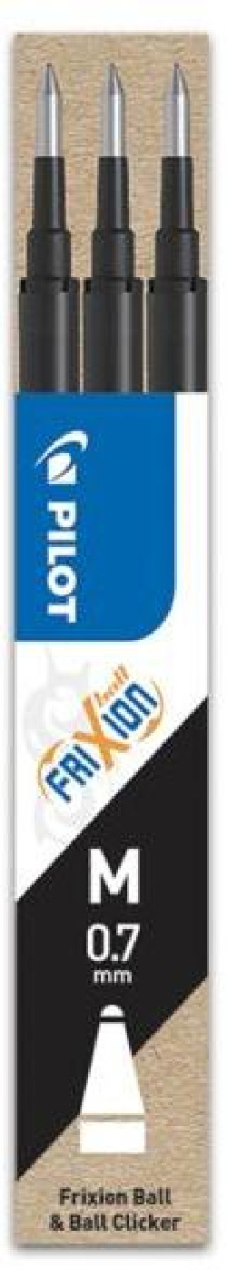 Náhradná náplň do gumovacieho rollera PILOT Frixion 0,7mm čierna 3ks