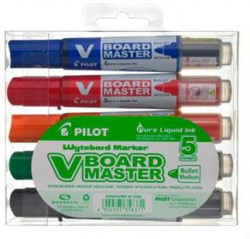 Sada popisovačov na tabule PILOT V-Board marker 5S