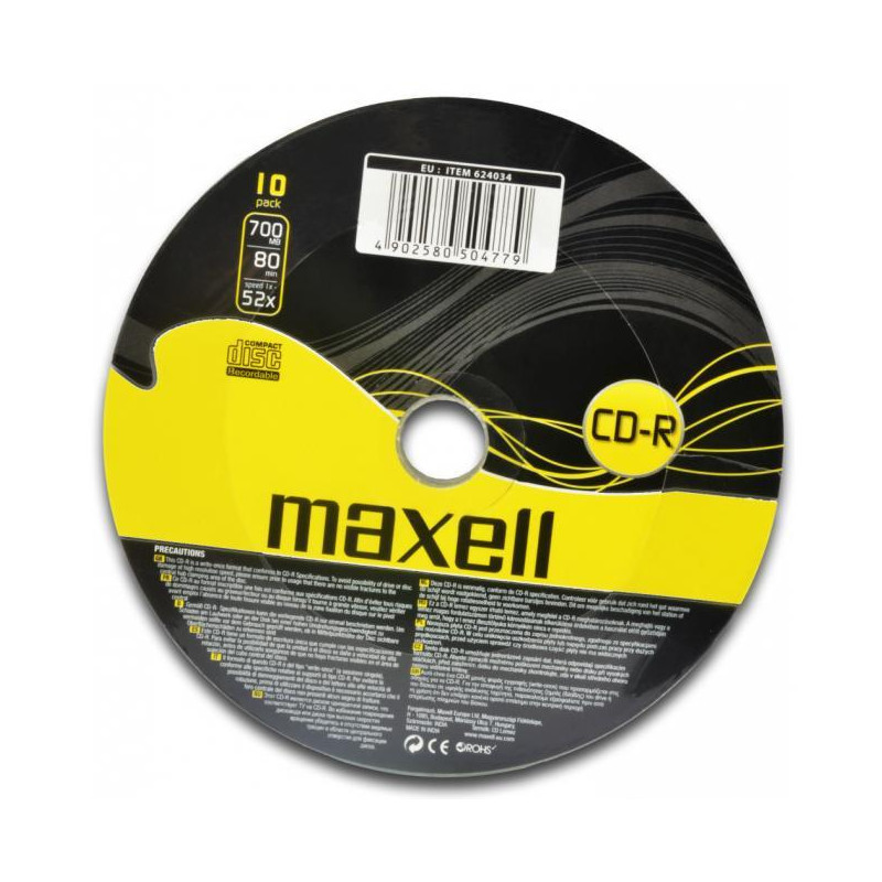 CD-R Maxell 700MB 52x 10ks/cake