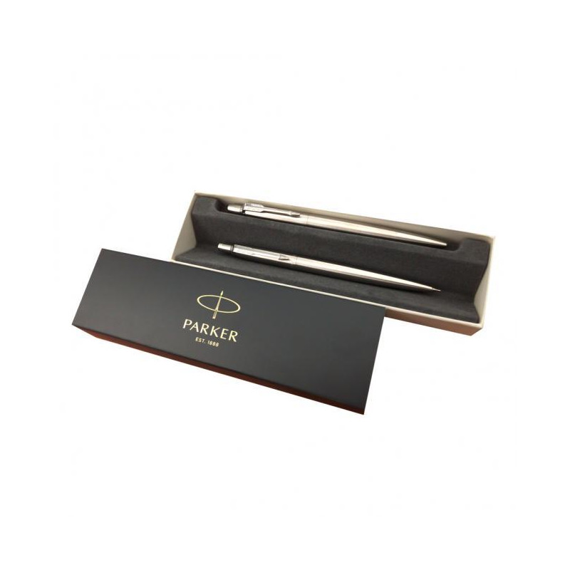 Súprava Parker Jotter guľôčkové pero + ceruzka strieborná