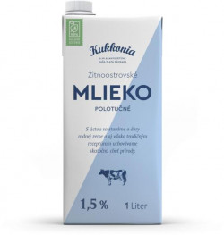 Trvanlivé mlieko Žitnoostrovské Kukkonia polotučné 1,5% 1 ℓ