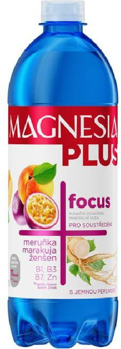Minerálna voda MAGNESIA Plus Focus marhuľa, marakuja, ženšen 6 x 0,7 ℓ