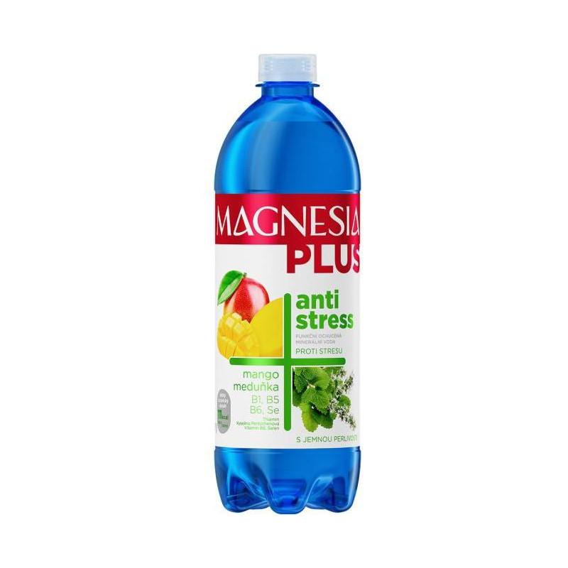 Minerálna voda MAGNESIA Plus Antistress mango, medovka 6 x 0,7 ℓ
