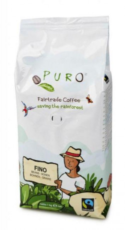 Káva Fairtrade Puro Fino zrnková 1 kg