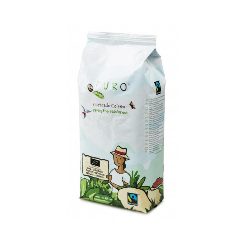 Káva Fairtrade Puro Bio Organic zrnková 1 kg