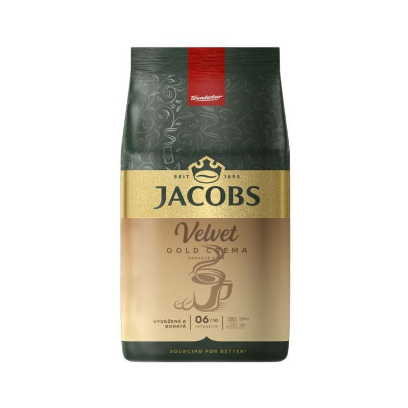 Káva Jacobs Velvet Crema Gold zrnková 1000g