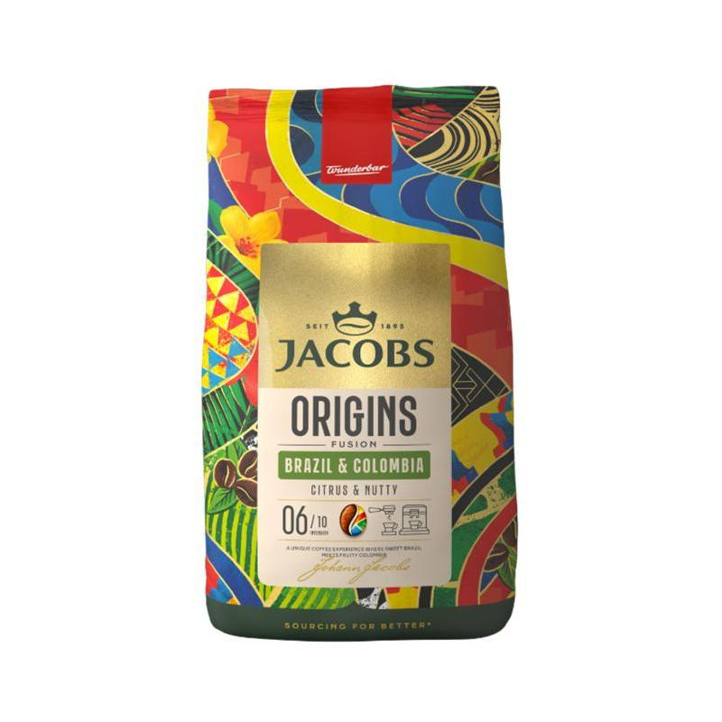 Káva Jacobs Brazil & Colombia zrnková 1000g