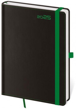 Diár BLACK GREEN týždenný A5 14,3x20,5cm 2025