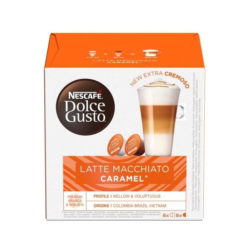 Kávové kapsule DOLCE GUSTO Latte Macchiato Caramel (16 ks)