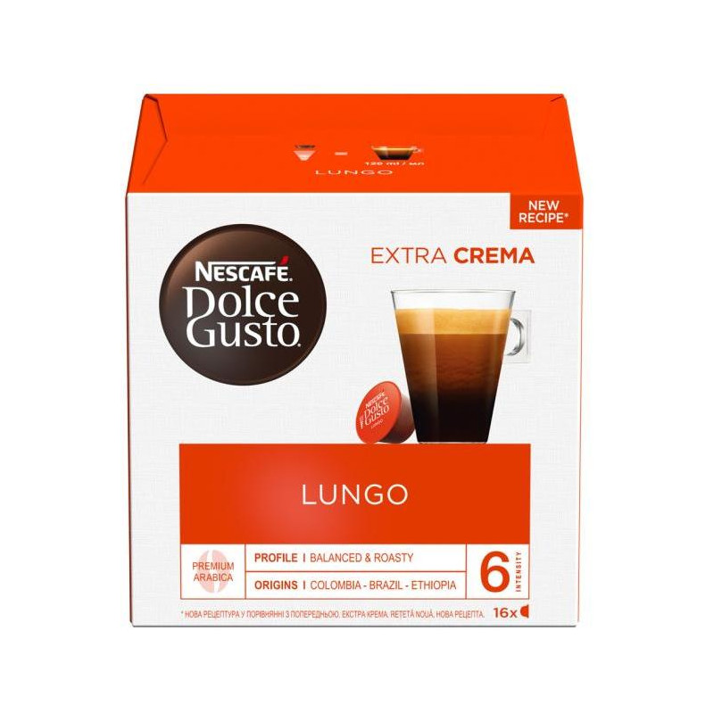Kávové kapsule DOLCE GUSTO Caffé Lungo (16 ks)