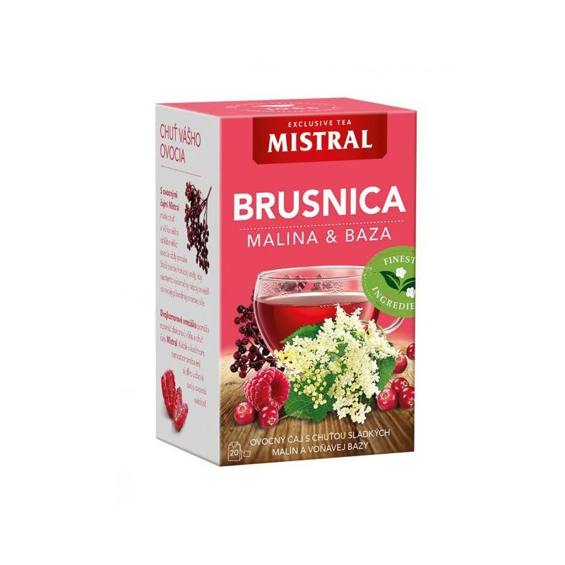 Čaj MISTRAL ovocný HB Brusnica, malina a baza čierna 40 g