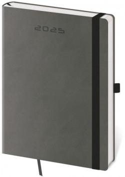 Diár Flexies denný A5 14,3x20,5cm tmavosivá 2025