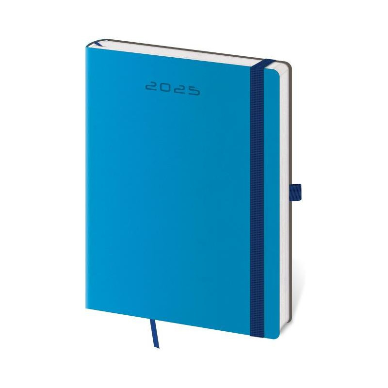 Diár Flexies týždenný B6 12x16,5cm modrý 2025