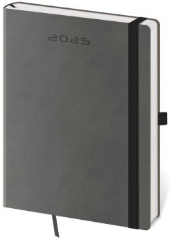 Diár Flexies týždenný B6 12x16,5cm tmavošedá 2025