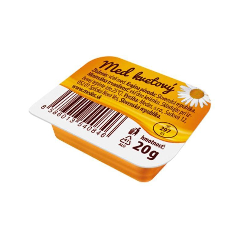 Med včelí kvetový vo vaničkách 60 x 20 g