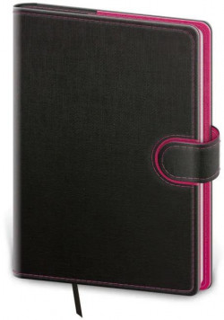 Diár Flip denný A5 14,3x20,5cm - antracit/magenta 2025