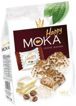 Oblátky HAPPY MOKA s kávovou príchuťou 140 g
