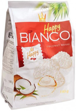 Oblátky HAPPY Bianco Red s kokosovou náplňou 140 g