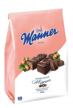 Oblátky Manner Mignon lieskovoorieškové 400 g