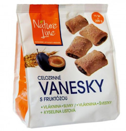 NATURE LINE sušienky celozrnné VANESKY so slivkami 200g