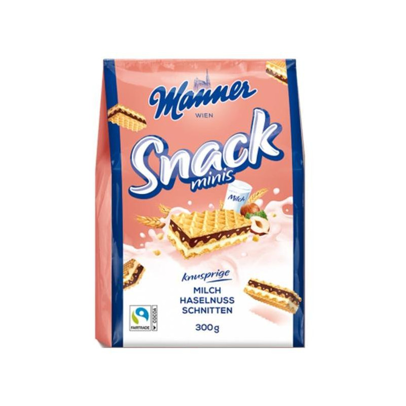 Oblátky Manner Snack Minis lieskovoorieškové 300 g